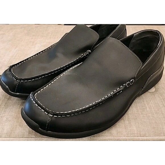 new PERRY ELLIS size 13 Mens Loafers Black Slip On Casual Shoes - Picture 2 of 6